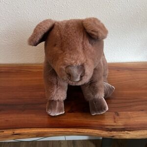 Gund Pig Plush 23" Collector Classic Mauve Brown Jumbo Pigaletto Stuffed Rare